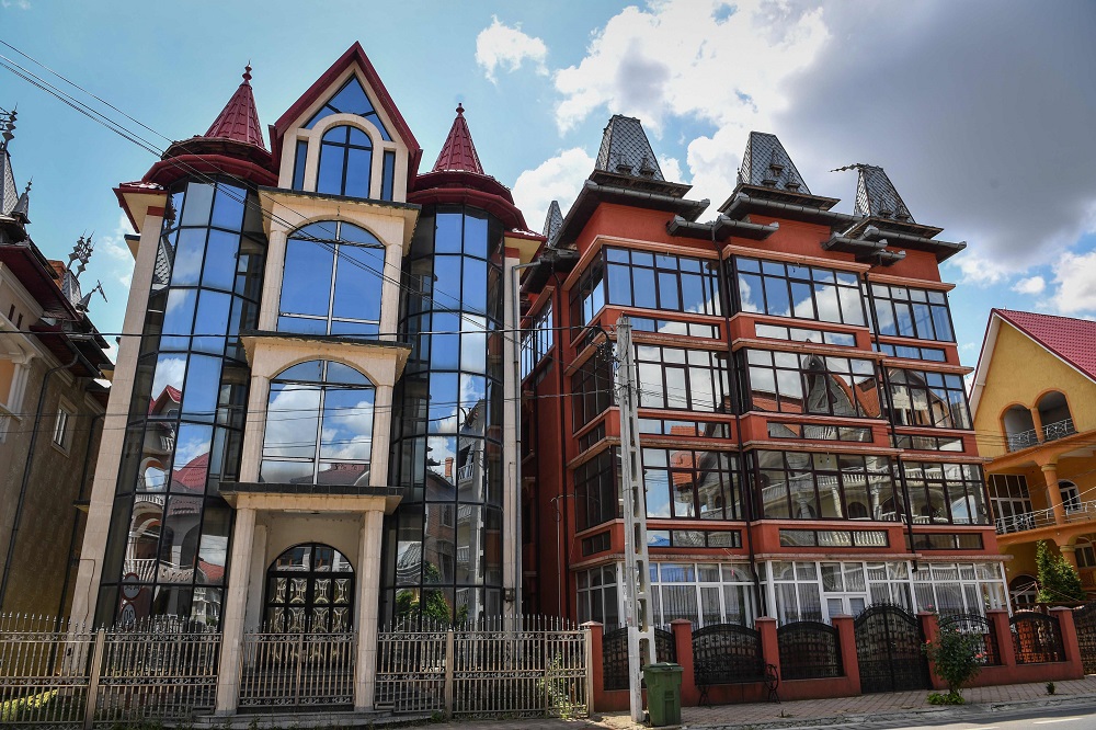 Palaces belonging to Romanian Roma people are pictured in Buzescu village, southern Romania July 11, 2019. u00e2u20acu201d AFP pic         