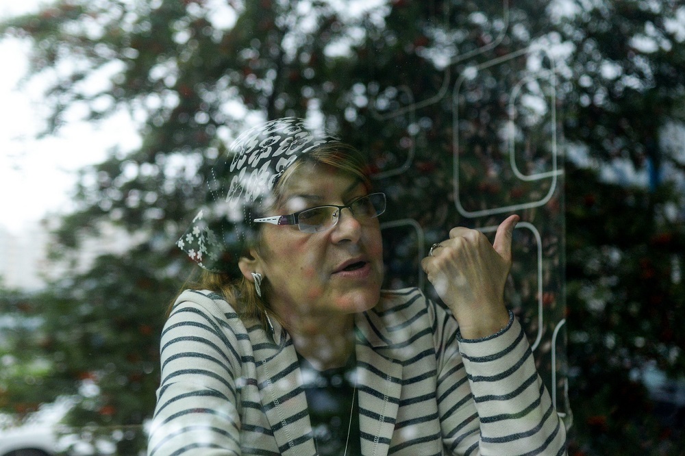 Kheda Saratova, who sits on the rights council of Chechnyau00e2u20acu2122s authoritarian leader Ramzan Kadyrov, attends an AFP interview in Moscow July 31, 2019. u00e2u20acu201d AFP pic         