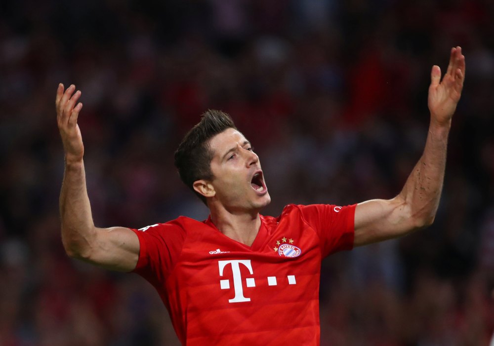 Bayern Munich's Robert Lewandowski celebrates scoring the first goal against Hertha Berlin, August 16, 2019. u00e2u20acu2022 Reuters pic