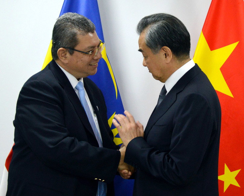 Foreign Minister Datuk Saifuddin Abdullah (left) and China Foreign Minister, Wang Yi held a bilateral meeting on the sidelines of the 52nd Asean Foreign Ministeru00e2u20acu2122s Meeting and Post Ministerial Conferences and Related Meetings (52nd AMM/PMC) in Bangkok A