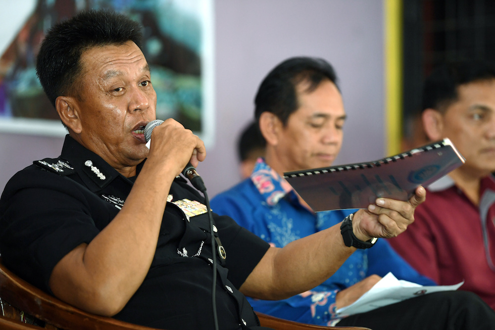 ESSCom commander Datuk Hazani Ghazali addresses a press conference in Sandakan February 23, 2019. u00e2u20acu201d Bernama pic