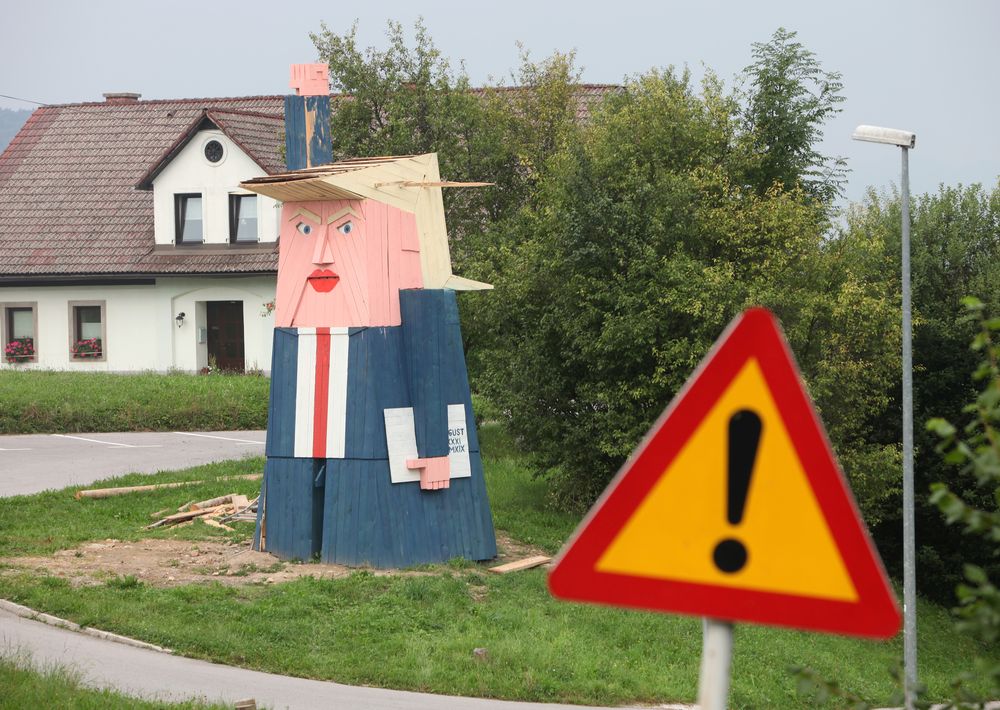 A lookalike statue of Donald Trump, called Slovenian statue of liberty, is seen in Selo pri Kamniku, Slovenia, August 30, 2019. u00e2u20acu201d Reuters pic