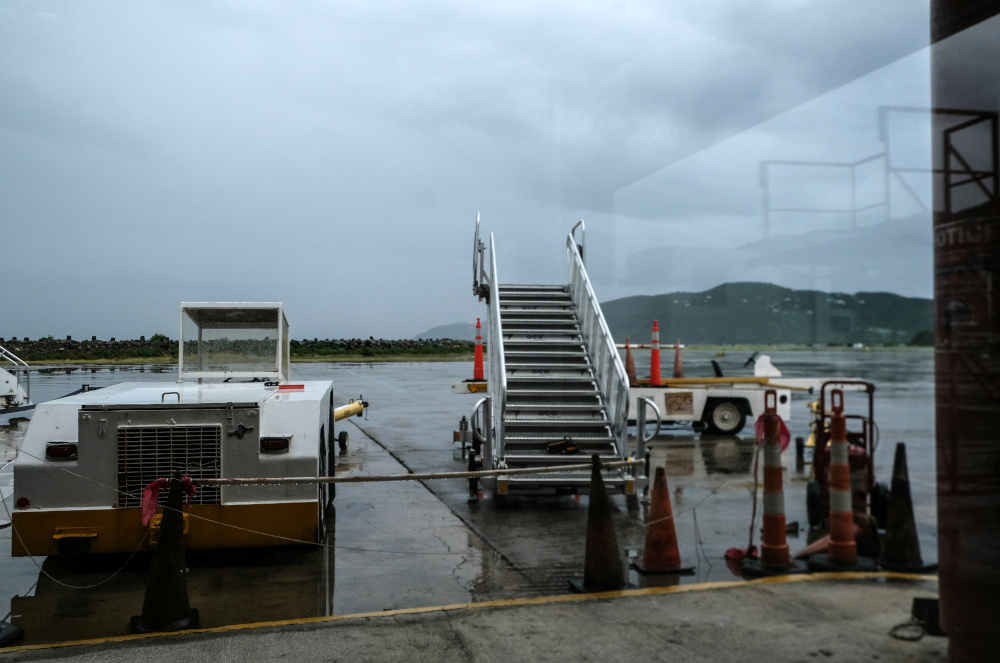 The empty runway of Charlotte Amalie Harbor Seaplane Base as most flights have been cancelled as Tropical Storm Dorian approaches seen in St Thomas, US Virgin Islands August 28, 2019. u00e2u20acu201d Reuters pic  