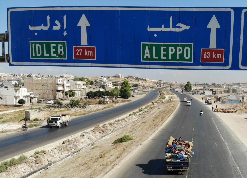 Hundreds of thousands of people have fled to Idlib in recent weeks. — AFP pic