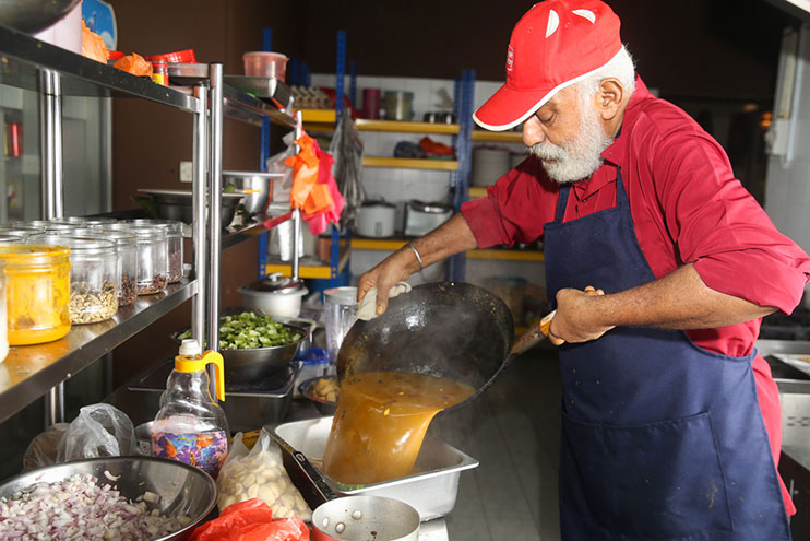 Samy prepares a different 'rasam' every day...  it tastes like a hearty broth with a heady aroma of spices.