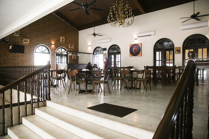 The clubhouse sits about 40 persons inside and there's also a terrace for more seating.