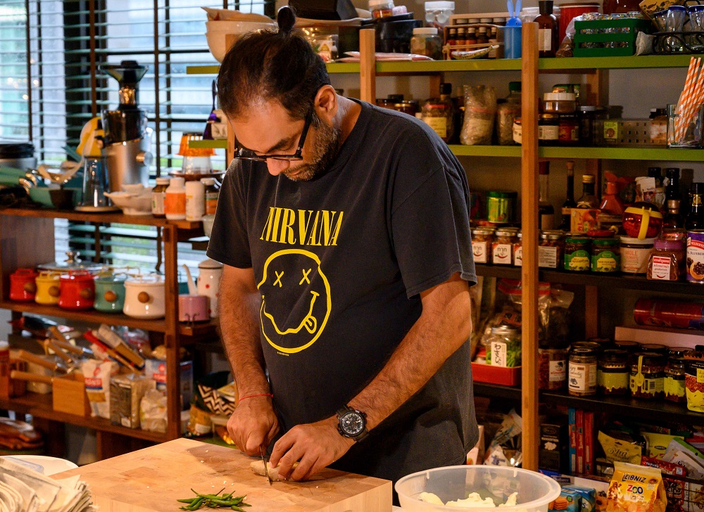 This picture taken on August 20, 2019 shows chef Gaggan Anand preparing a dish during an interview with AFP in his home in Bangkok. u00e2u20acu201d AFP pic          