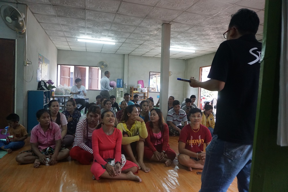 Cambodian men and women participate in a workshop detailing their rights as migrant workers in Rayong, Thailand June 30, 2019. u00e2u20acu201d Thomson Reuters Foundation pic
