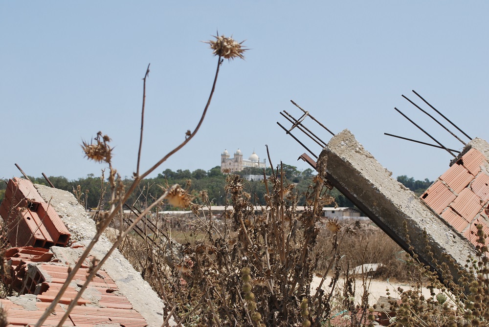A view of the Carthage Cathedral from the site of the Circus, Tunisia, where 90 houses have been demolished since 2013 is seen in this picture dated July 5, 2019. u00e2u20acu201d Thomson Reuters Foundation pic