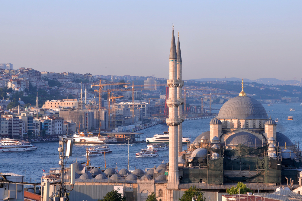 Beautiful panoramic view of Istanbul cityscape can be seen from one of the rooftops in Grand Bazaar in Istanbul. — Picture by Shafwan Zaidon