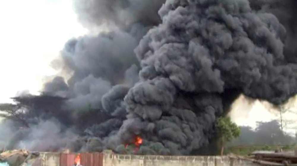 Smoke billows into air following an explosion of a fuel tanker in Morogoro, Tanzania August 10, 2019. u00e2u20acu201d Reutersnn