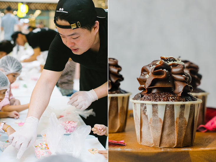 Decorating cookies and cupcakes can be messy fun for the little ones.
