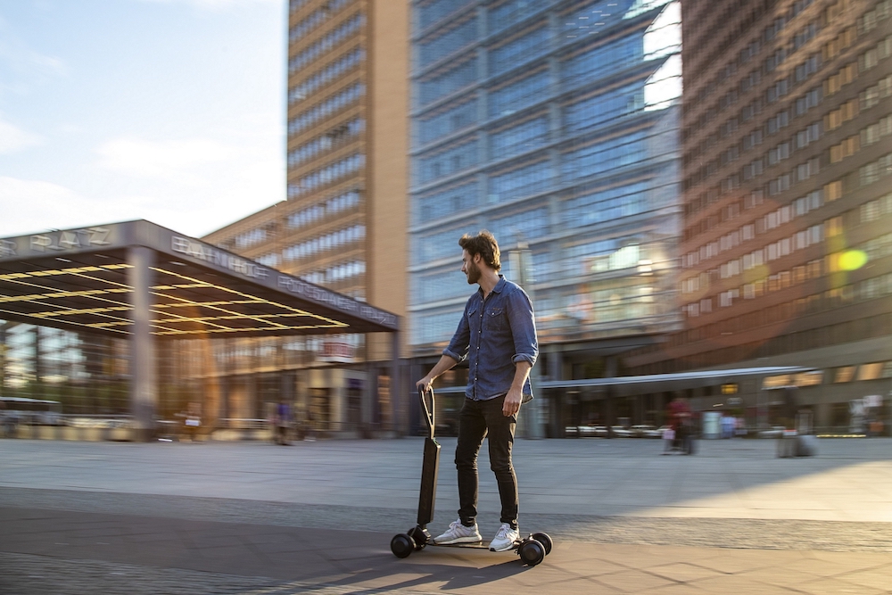 The Audi e-tron Scooter concept will be available to select customers at the end of 2020. u00e2u20acu201d Handout via AFP