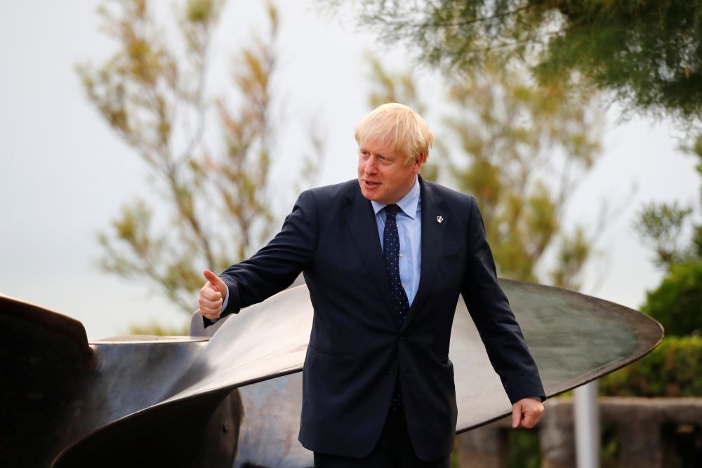 Britain's Prime Minister Boris Johnson arrives ahead of a working dinner during the G7 summit at the Biarritz lighthouse, France August 24, 2019. u00e2u20acu201d Reuters pic