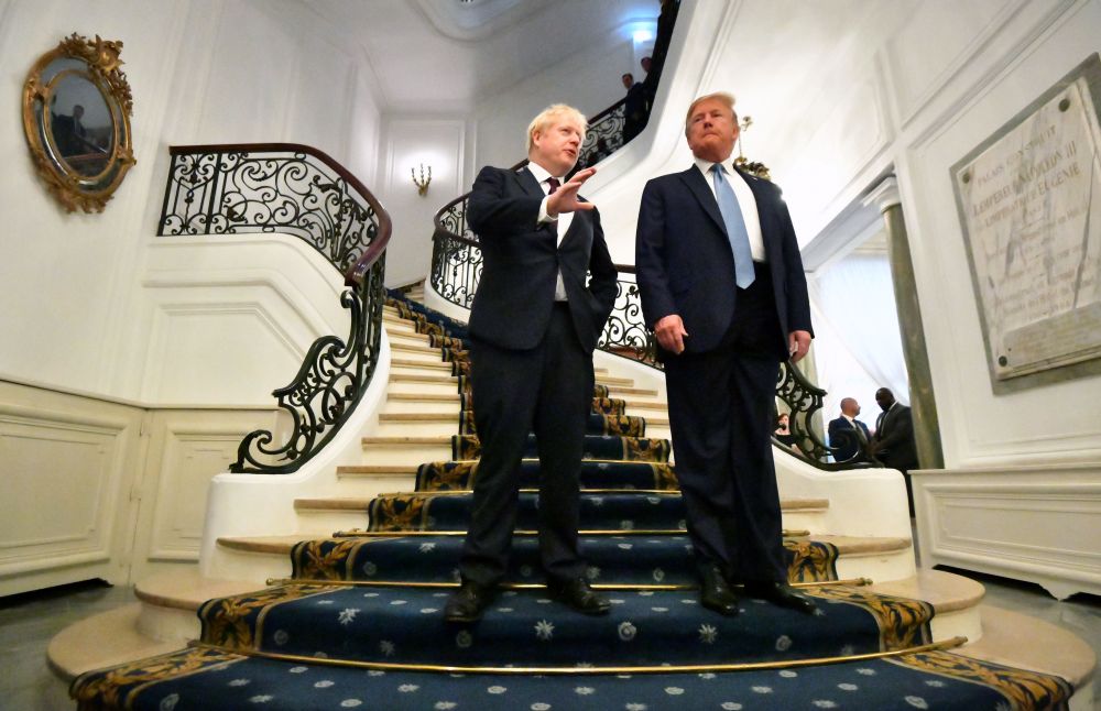 US President Donald Trump and Britain's Prime Minister Boris Johnson pose as they arrive for a bilateral meeting during the G7 summit in Biarritz, France, August 25, 2019. u00e2u20acu201d Reuters pic