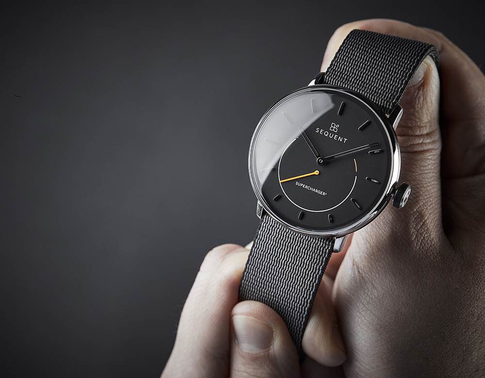 Sequent Ltd launches the SuperCharger2, a smartwatch that uses human-produced kinetic energy to recharge.nu00e2u20acu201d Picture courtesy of Sequent Ltd via AFP
