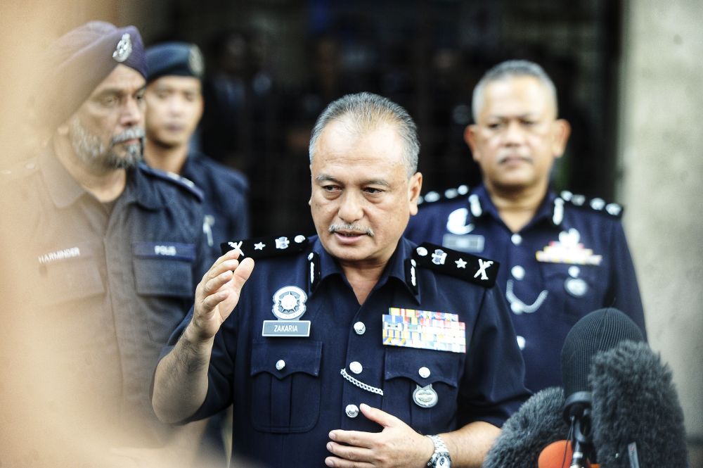 Negri Sembilan Deputy Police Chief Senior Assistant Commissioner Che Zakaria Othman briefs reporters during a media conference at the Tuanku Jau00e2u20acu2122afar Hospital in Seremban August 14, 2019. u00e2u20acu201d Picture by Shafwan Zaidon