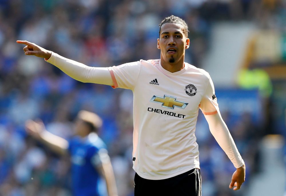 Manchester United's Chris Smalling in action against Everton. u00e2u20acu201d Reuters pic