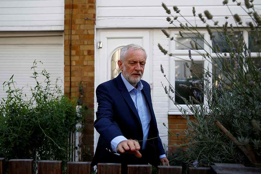 Britain's opposition Labour Party leader Jeremy Corbyn leaves his home in LondonAugust 27, 2019.nu00e2u20acu201d Reuters pic