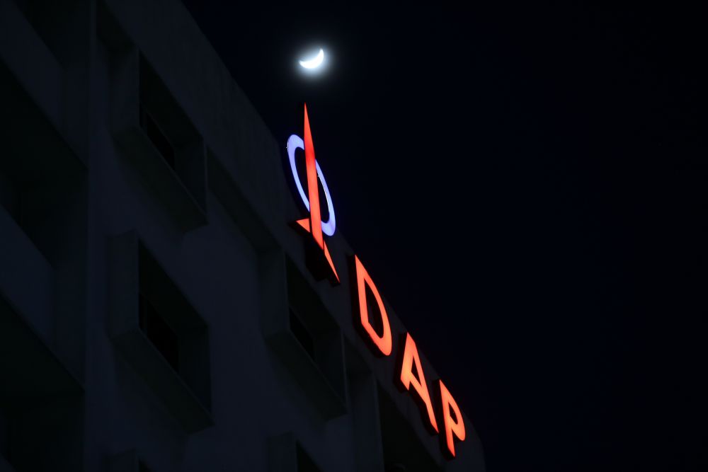 The DAP logo is pictured at the partyu00e2u20acu2122s headquarters in Kuala Lumpur August 5, 2019. u00e2u20acu201d Picture by Ahmad Zamzahuri