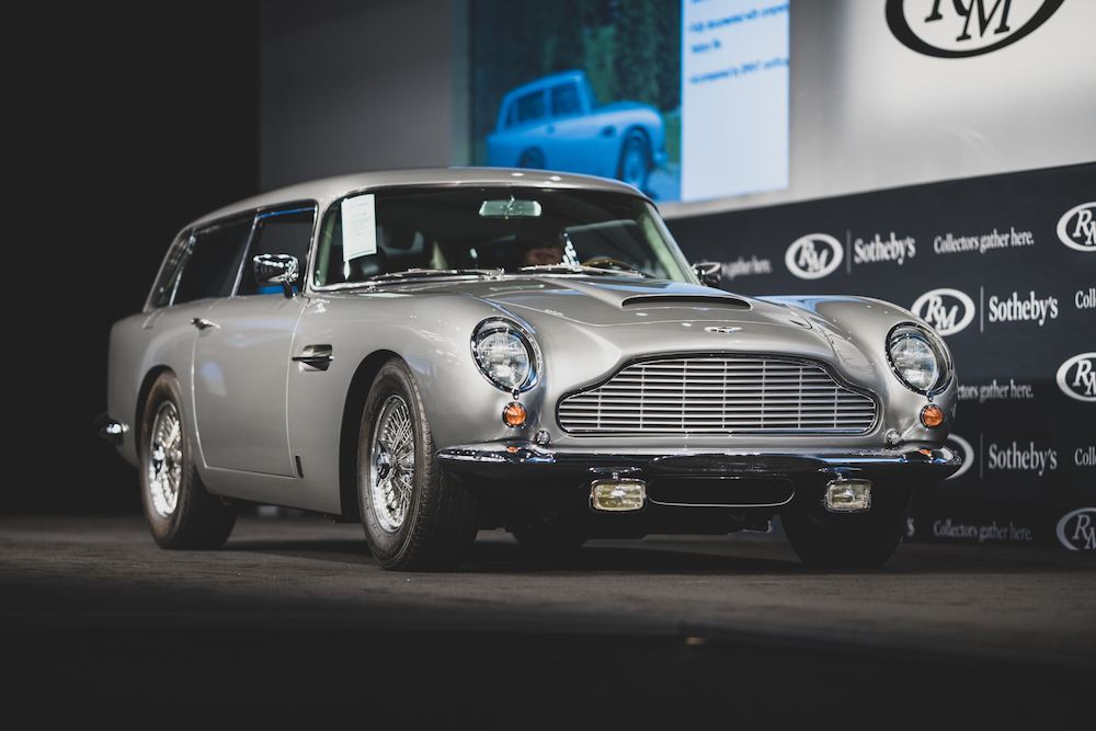 The 1965 Aston Martin DB5 created to promote the James Bond film u00e2u20acu02dcThunderballu00e2u20acu2122 sold for US$6.4 million at auction. u00e2u20acu201d Handout via AFP