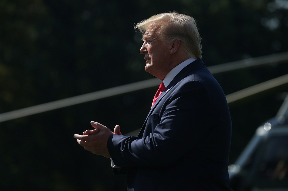 US President Donald Trump departs for travel to New York and New Jersey from the South Lawn of the White House in Washington August 9, 2019. u00e2u20acu201d Reuters pic