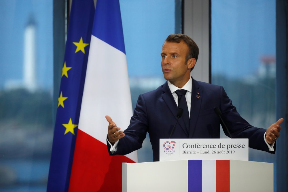 French President Emmanuel Macron speaks during a press conference at the end of the G7 summit in Biarritz, France August 26, 2019. u00e2u20acu2022 Reuters pic