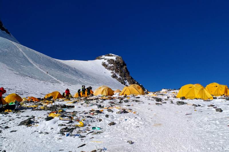 Discarded climbing equipment and rubbish is seen scattered around Camp 4 of Mount Everest on May 21, 2018. u00e2u20acu2022 AFP pic