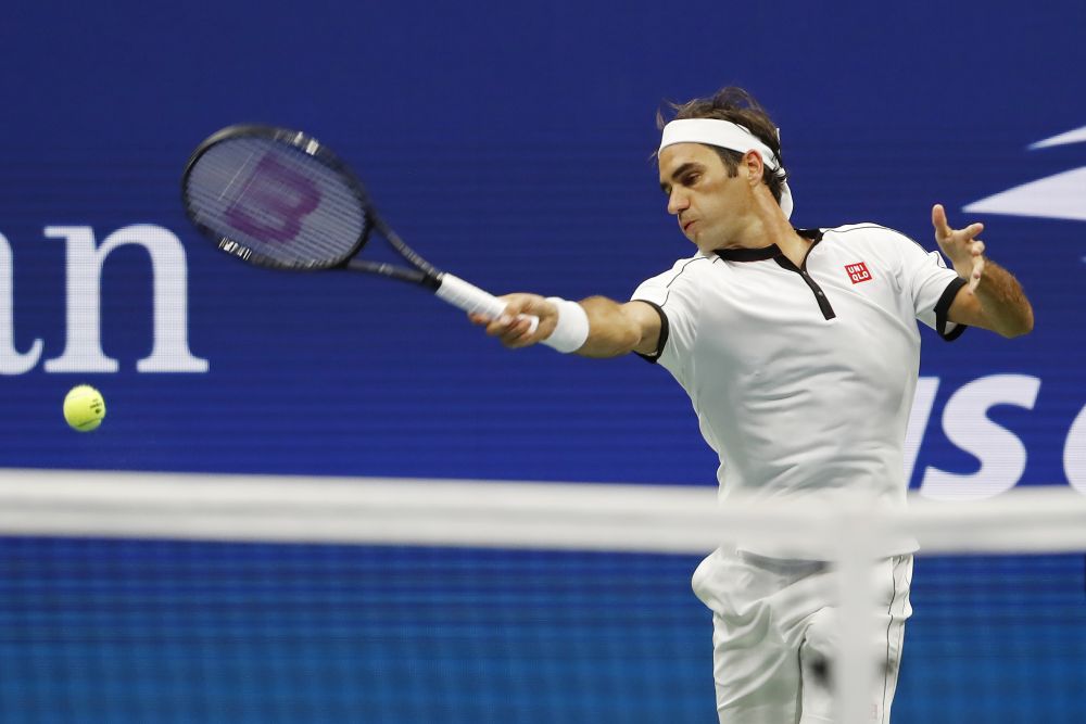 Roger Federer of Switzerland hits a forehand against Damir Dzumhur Bosnia and Herzegovina in the second round on day three of the 2019 US Open tennis tournament. u00e2u20acu201d Reuters pic
