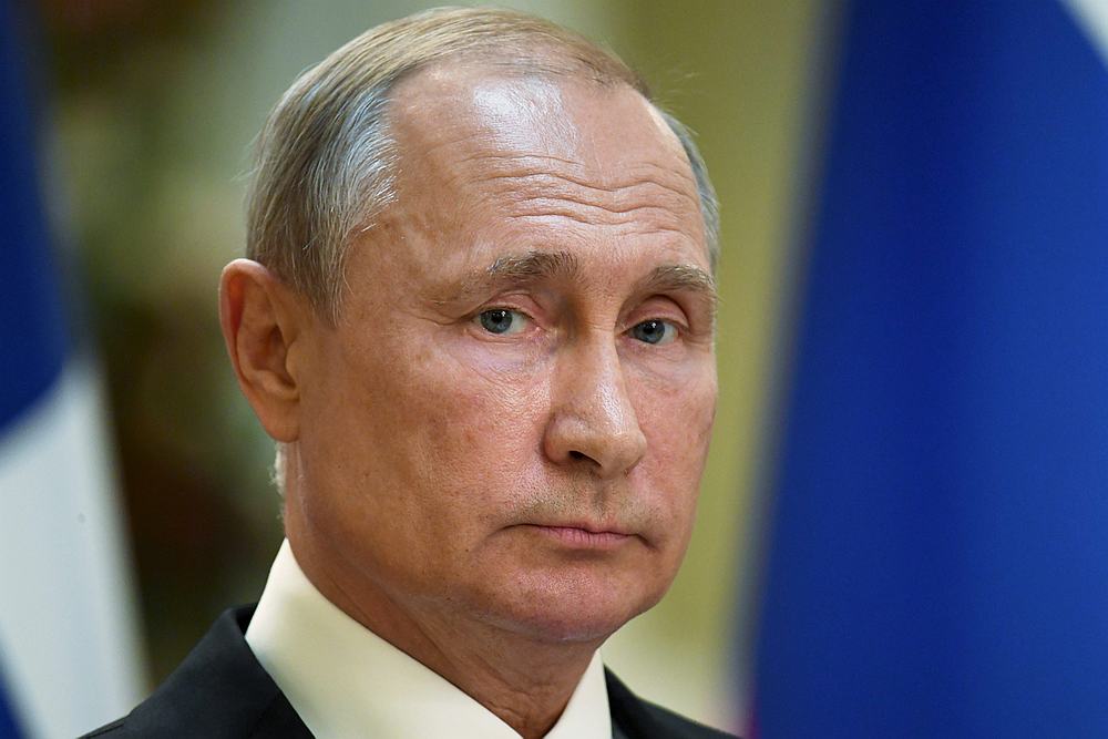 Russian President Vladimir Putin at a news conference in the Presidental Palace in Helsinki, Finland August 21, 2019. u00e2u20acu201d Markku Ulander/Lehtikuva pic via Reuters