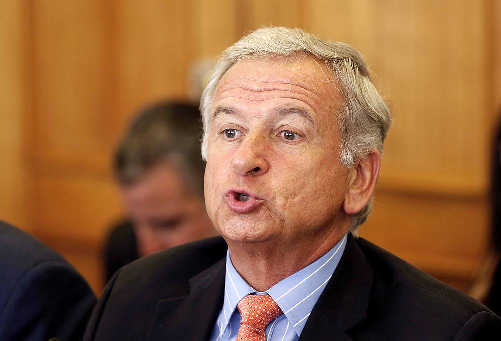 Chile's Finance Minister Felipe Larrain speaks during the start of legislative analysis of the TPP Trans-Pacific Treaty in Valparaiso, Chile March 5, 2019. u00e2u20acu201d Reuters pic
