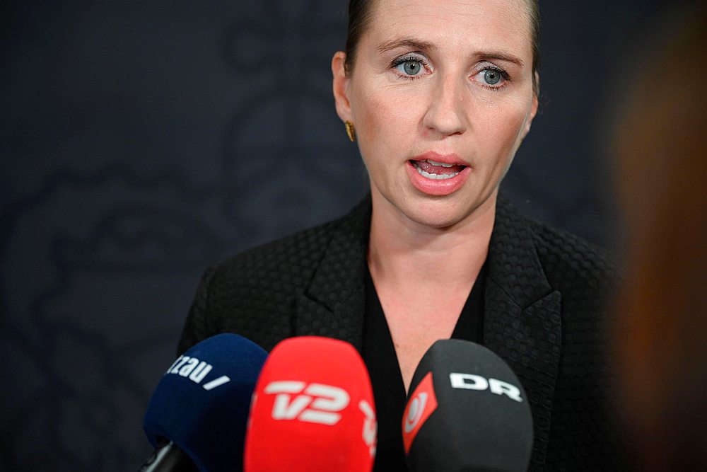 Denmark's Prime Minister Mette Frederiksen holds a news conference in Copenhagen August 7, 2019. u00e2u20acu201d Ritzau Scanpix/Philip Davali via Reuters