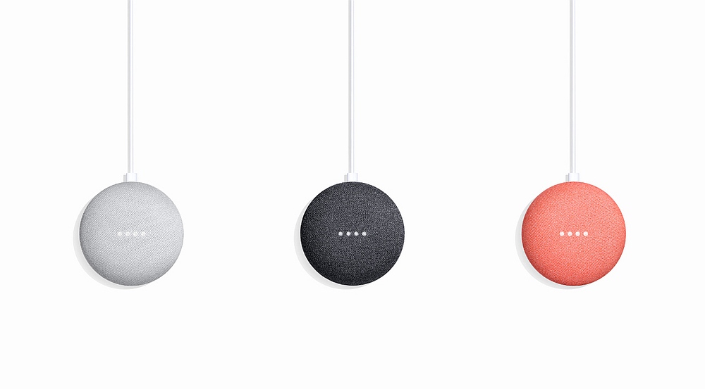 Google's line of Home devices to contain recycled materials starting in 2022. u00e2u20acu201d Image courtesy of Google via AFP