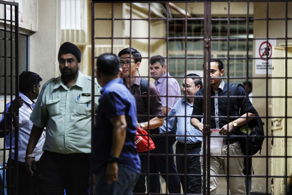 A team from Kuala Lumpur Hospital’s pathology department leaves the Tuanku Ja’afar Hospital in Seremban August 14, 2019. — Picture by Shafwan Zaidon