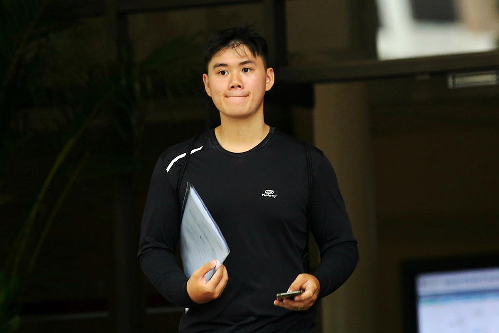 Homen Wong, 20, was charged in a Singapore court for flying a drone over an open field near Sengkang LRT Station without a valid permit August 6, 2019. u00e2u20acu201d TODAY pic
