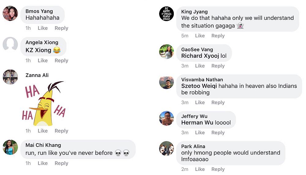 Facebook users’ comments on Sivasunthra’s post. — Screengrab via Facebook/Sivasunthra Theva