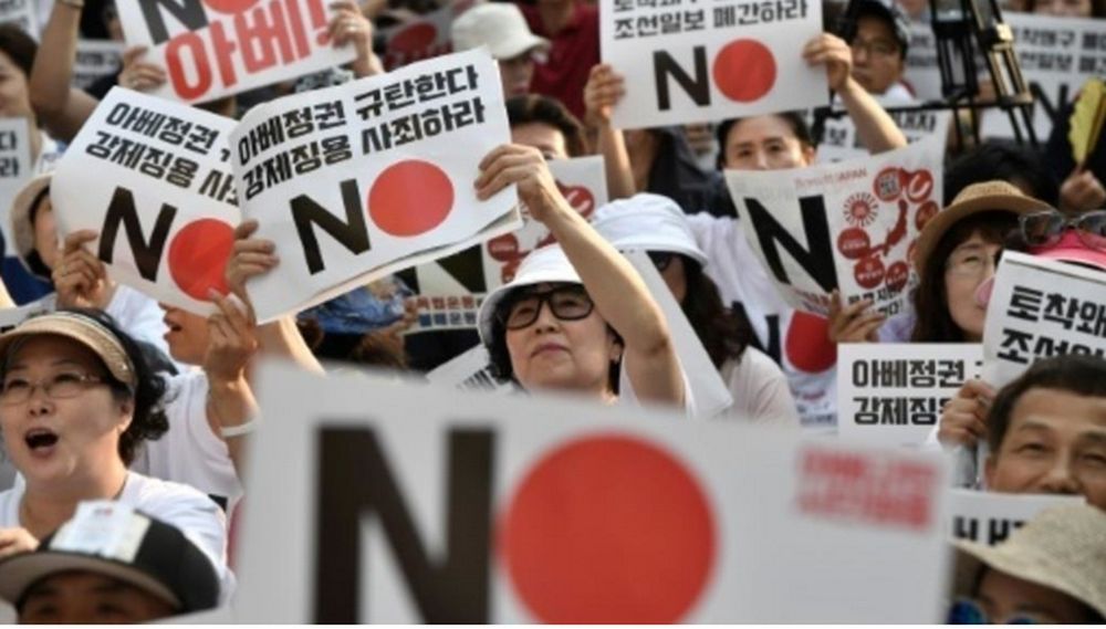 South Korea put Japan into its own new export category, intensifying a trade war between the two neighbours. u00e2u20acu201d AFP pic
