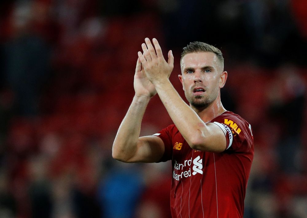 Liverpool's Jordan Henderson applauds the fans after the match against Norwich City, August 9, 2019. u00e2u20acu2022 Reuters pic