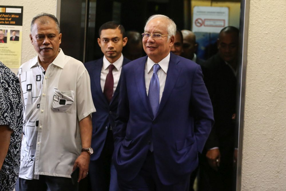 Datuk Seri Najib Razak arrives at the Kuala Lumpur High Court in Kuala Lumpur August 28, 2019. u00e2u20acu201d Picture by Yusof Mat Isa