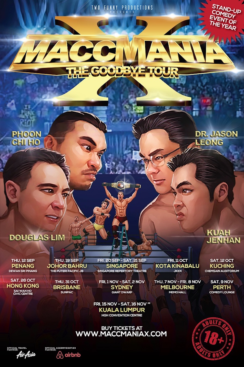 The tour which marks the quartet’s 10th year will be their last tour together. — Picture courtesy of MACC (Malaysian Association of Chinese Comedians)