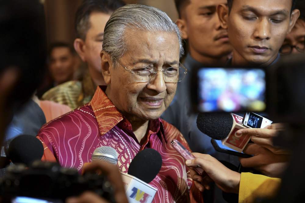 Prime Minister Tun Dr Mahathir Mohamad speaks to reporters after the opening ceremony of the Ex-KBTC reunion in Putrajaya August 1, 2019. u00e2u20acu2022 Bernama pic 