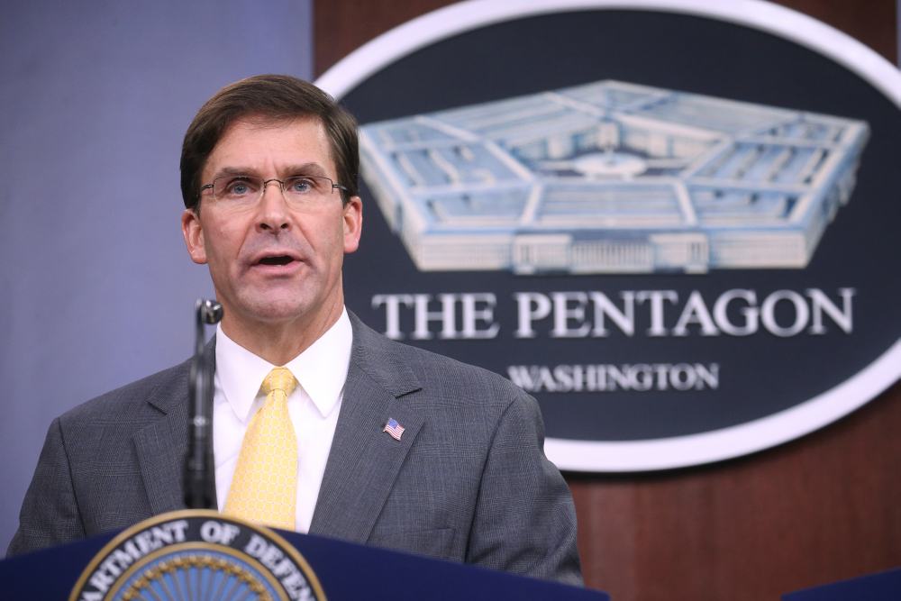 US Defence Secretary Mark Esper holds his first news conference at the Pentagon in Arlington, Virginia August 28, 2019. u00e2u20acu2022 Reuters pic