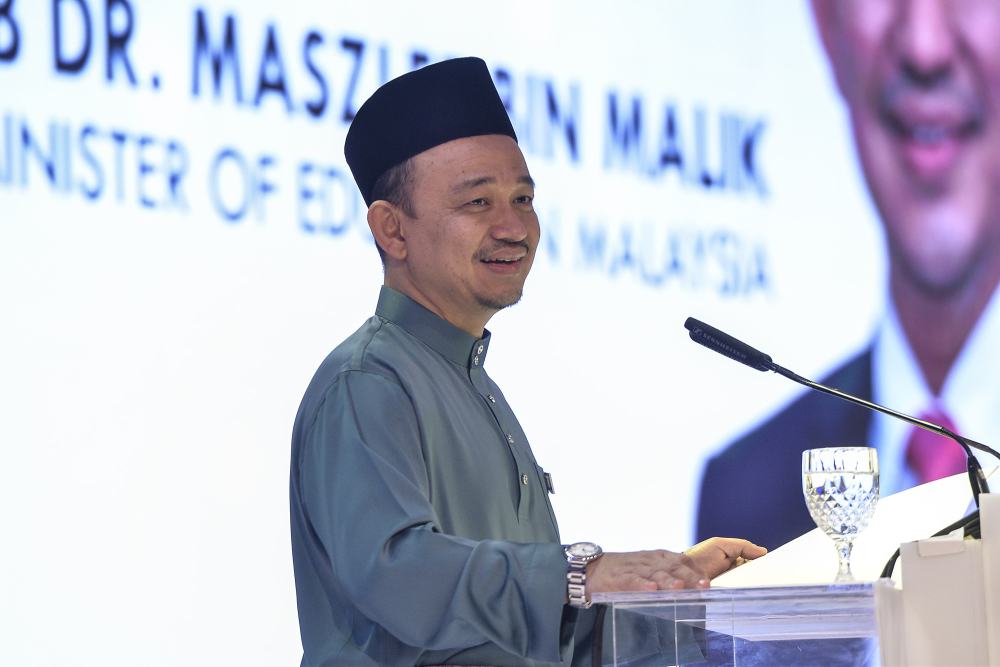 Education Minister Maszlee Malik speaks during the 10th University Scholars Leadership Symposium 2019 in Shah Alam August 2, 2019. u00e2u20acu2022 Picture by Shafwan Zaidon