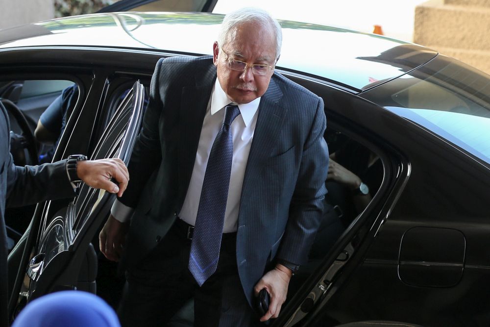 Datuk Seri Najib Razak arrives at the Kuala Lumpur High Court August 20, 2019. u00e2u20acu201d Picture by Yusof Mat Isa