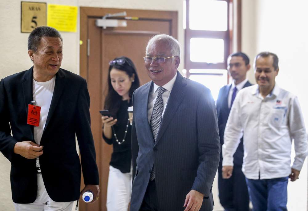 Datuk Seri Najib Razak is pictured at the Kuala Lumpur High Court August 8, 2019. u00e2u20acu2022 Picture by Firdaus Latif
