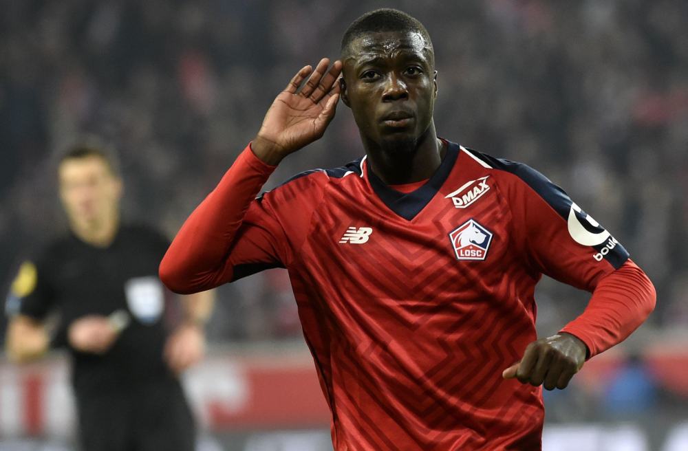 Arsenal reportedly signed Ivory Coast winger Nicolas Pepe for u00c2u00a372 million from Lille. u00e2u20acu2022 AFP pic
