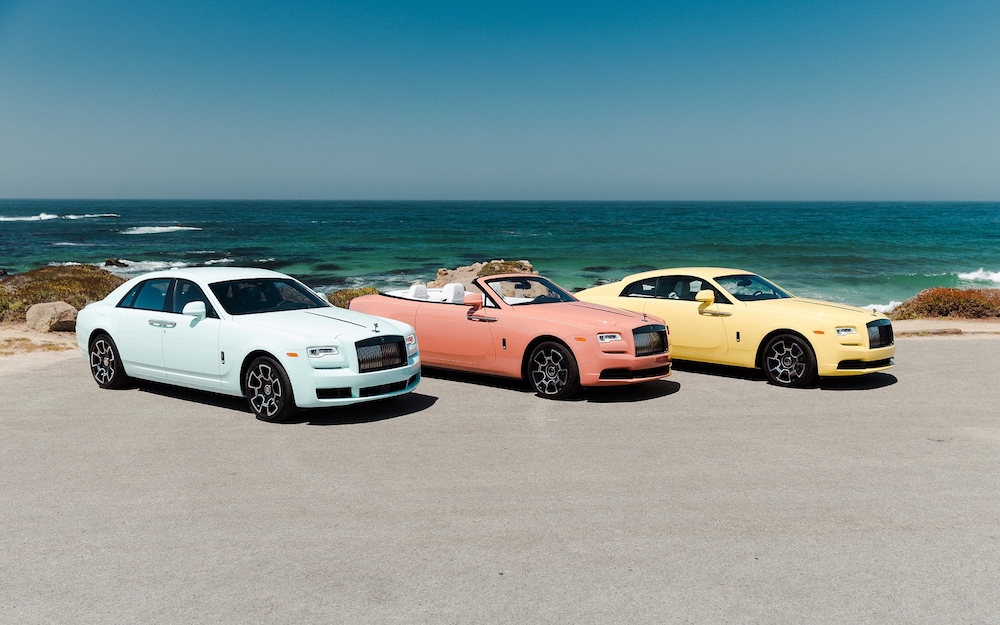 The Rolls-Royce 2019 Pastel Collection, a trio of vibrant models designed especially for Monterey Car Week. u00e2u20acu201d Handout via AFP