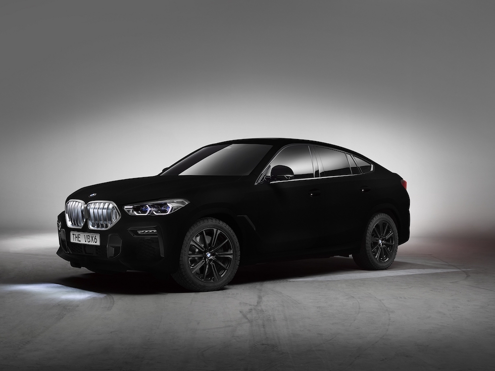 The unique BMW X6 finished in Vantablack will make its debut at the Frankfurt Motor Show next month. u00e2u20acu201d Handout via AFP