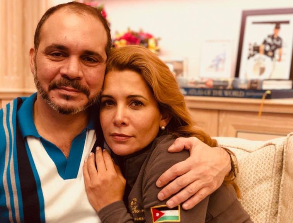 This handout picture released on the Twitter page of Jordanu00e2u20acu2122s Prince Ali Al Hussein on July 31, 2019 shows him, the half brother of King Abdullah, hugging his sister Princess Haya at an undisclosed location in London. u00e2u20acu201d AFP pic