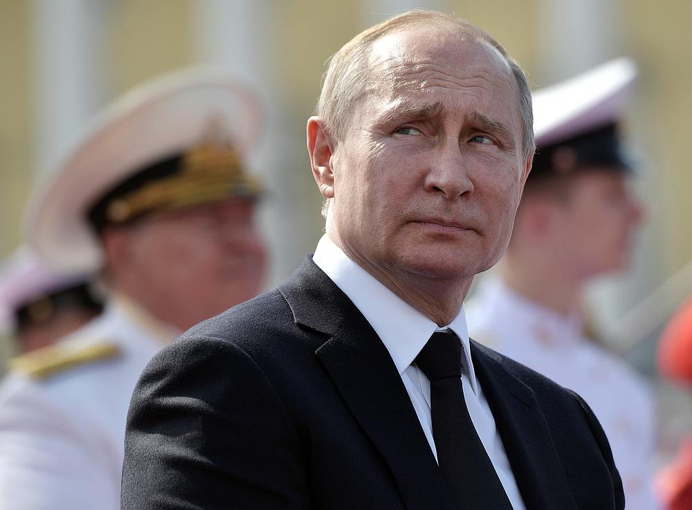 Russian President Vladimir Putin attends the Navy Day parade in Saint Petersburg, Russia July 28, 2019. u00e2u20acu201d Sputnik/Aleksey Nikolskyi/Kremlin pic via Reuters 